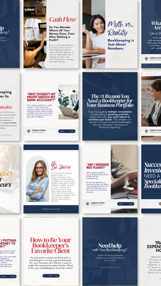Financial Education Campaign project preview — educational social media content for a finance brand
